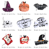 Halloween Acetate Hair Claw?Witch & Bat Design_Cwaha07286