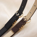 Vintage Leather Skinny Womens Belt