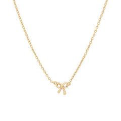 SIMPLE MINI BOW NECKLACE FOR WOMEN_CWMM5341