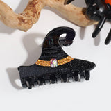 Halloween Acetate Hair Claw?Witch & Bat Design_Cwaha07286