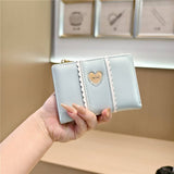 New Solid Color Heart Lace 2-Fold Wallet_Cwab06267
