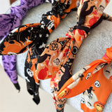 Halloween Skull Bunny Ear Headband Print_Cwaha07597
