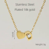 18K GOLD HEART LETTER PENDANT NECKLACE_CWAJE0692