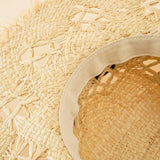 SOLID COLOR SPOTTED STRAP SUN HAT_CWAH1437