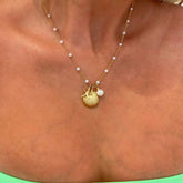 NEW FASHION RETRO SHELL PEARL STYLE NECKLACE_CWMM3833