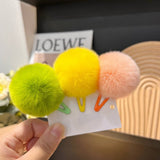 COLORFUL POM POM BANGS CUTE MINI HAIR CLIP_CWAHA3303