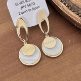 LIGHT LUXURY ROUND SHELL EARRINGS_CWAJE1526