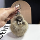 CUTE FOX FUR TAIL DOLL CAR KEYCHAIN BAG PENDANT_CWMM2507