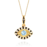COLORFUL EVIL EYE PENDANT NECKLACE_CWMM5592