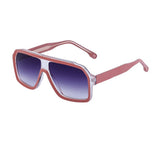 RETRO ACRYLIC INSERT LARGE SQUARE FRAME SUNGLASSES_CWASG0722