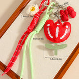 PU TULIP FLOWER BOW KEYCHAIN BAG CHARM_CWMM7745