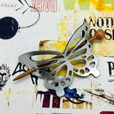 METALLIC LEATHER VINTAGE BUTTERFLY HAIRPIN_CWAHA6386