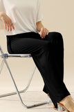 Women Solid Color Baggy Wide Leg Pants_Cwblp397