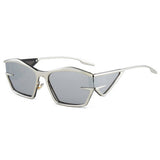 FUTURISTIC IRREGULAR METAL FASHION SUNGLASSES_CWASG1193