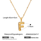 NICHE ALL MATCH TEMPERAMENT GLOSSY LETTER NECKLACE_CWAJE1893
