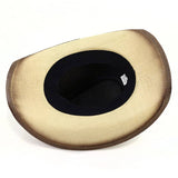 Western Straw Cowboy Hat With Bull Head,Turquoise_Cwah0684