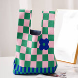 SMILING FACE PATTERN CROCHET HOBO HANDBAG PURSE_CWAB0883