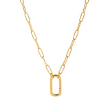 LOOSE RING HEART ROUND PENDANT NECKLACE_CWMM3768