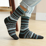 5 PAIRS OF VINTAGE PRINT THICK WARM COTTON SOCKS_CWMS0683