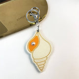 CREATIVE SEASHELL ROUND MIRROR KEYCHAIN ACRYLIC_CWMM6377