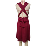 Solid Color Tie-Up Multi-Way Flowy Dress