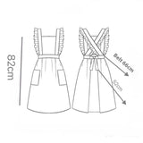 HANDMADE FLORAL ROSES AND RUFFLED APRON_CWMM5797