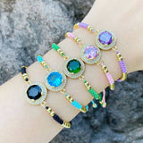 SET WITH COLORED ZIRCON BRACELET_CWAJE1040