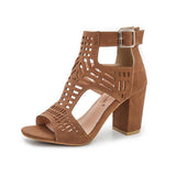 HOLLOW HIGH HEELED SANDALS WITH THICK HEELS_CWSHH0005