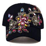 Women'S Patch Baseball Cap Rhinestone Sun Hat_Cwah1000