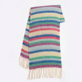 RAINBOW COLORBLOCK SCARF WARM COZY WINTER WRAP_CWASC2351