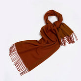100% WOOL DOUBLE SIDED SCARF WARM UNISEX SHAWL_CWASC2306
