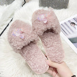 HOMEN LEISURE ROLL PLUSH OPEN TOED SLIPPERS_CWSHS0366
