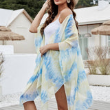STRIPE PRINT KIMONO FOR WOMENS_CWASC0777