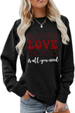 Valentine Day Love Print Pullover_Cwtstl0996