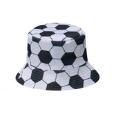 CASUAL DOUBLE SIDED FOOTBALL PRINT BUCKET HAT_CWAH1560