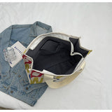 LETTER PRINTED COMMUTER CASUAL CANVAS BAG_CWAB2683