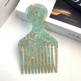 CHIC ACETATE GEOMETRIC COMB RETRO LONG HANDLE_CWMM6435