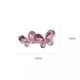 ROSE QUARTZ BUTTERFLY DUCKBILL CLIP SIDE HAIRPIN_CWAHA4696