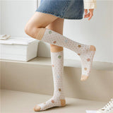 RETRO COLOR BLOCKED BREATHABLE MID CALF SOCKS_CWMS0648