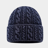 Unisex Cable Knit Beanie Winter Warm Hat_Cwah04763