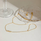 Trendy Triple Zircon Ring Anklet, 18K Gold Steel