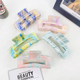 ACRYLIC INK HAIR CLAW LARGE HOLLOW SHARK CLIP_CWAHA0393