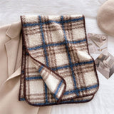 Vintage Tartan Wrap Scarf With Soft Texture_Cwasc2751