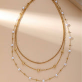 HEART IMITATION PEARL SWEATER CHAIN NECKLACE_CWMM3680