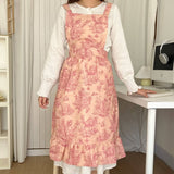 Waterproof Ink Leaf Edge Fish Tail Household Apron_Cwmm5799