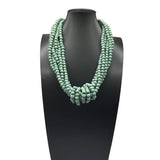 BOHEMIAN MULTI LAYER WOODEN BEAD KNOT NECKLACE_CWMM4735