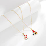 Christmas Snowman Christmas Tree Necklace Set