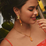 Tropical Fruit Earrings Stainless Steel Elegant