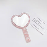 RETRO ACETATE COMPACT MIRROR GEOMETRIC HEART_CWMM6373