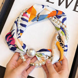 Pearl Magnetic Skinny Silk Neck Scarf_Cwasc03934